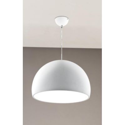 2042 SOSPENSIONE IN METALLO BIANCO DIAMETRO 46 CM CON LED INTEGRATO DA 42W AFFRALUX - Cristalensi Shop Online