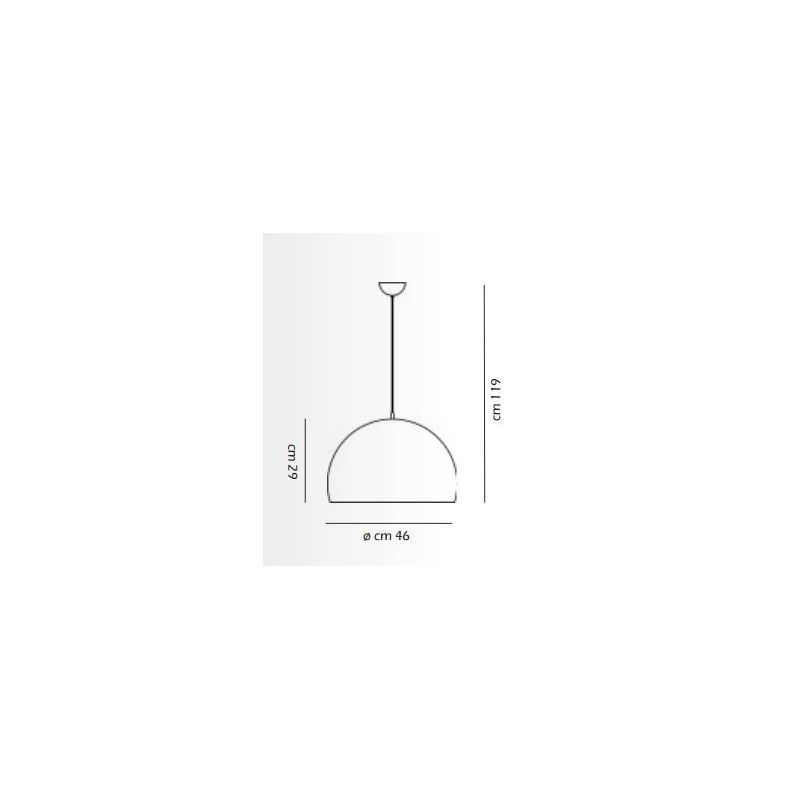 2042 SOSPENSIONE IN METALLO BIANCO DIAMETRO 46 CM CON LED INTEGRATO DA 42W AFFRALUX - Cristalensi Shop Online