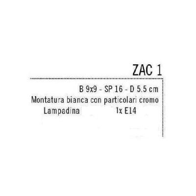 ZAC FARETTO DIREZIONABILE 1 LUCE IN METALLO BIANCO E CROMO ATTACCO E14 Illuminando - Cristalensi Shop Online
