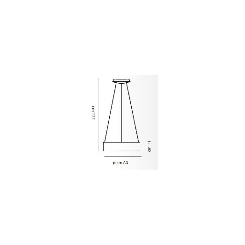 2049 SOSPENSIONE IN METALLO 4 COLORI DIAMETRO 60 CM A LED INTEGRATO DA 36W AFFRALUX - Cristalensi Shop Online