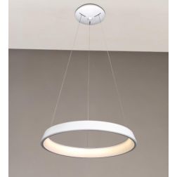 2050 SOSPENSIONE IN METALLO SABBIA O BIANCO DIAMETRO 60 CM A LED INTEGRATO DA 36W AFFRALUX - Cristalensi Shop Online 2