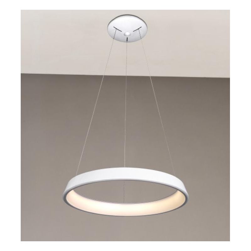 2050 SOSPENSIONE IN METALLO SABBIA O BIANCO DIAMETRO 60 CM A LED INTEGRATO DA 36W AFFRALUX - Cristalensi Shop Online