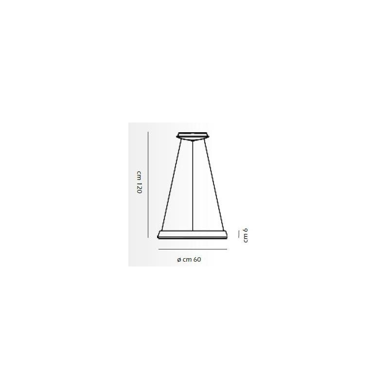 2050 SOSPENSIONE IN METALLO SABBIA O BIANCO DIAMETRO 60 CM A LED INTEGRATO DA 36W AFFRALUX - Cristalensi Shop Online