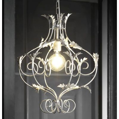 CONTESSA SOSPENSIONE CLASSICA IN METALLO AVORIO O BRONZO CON LAMPADINA A VISTA CRISTALENSI LIGHT - Cristalensi Shop Online