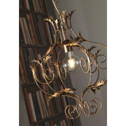 CONTESSA SOSPENSIONE CLASSICA IN METALLO AVORIO O BRONZO CON LAMPADINA A VISTA CRISTALENSI LIGHT - Cristalensi Shop Online 2