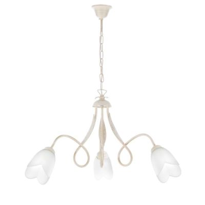 LAMPADARIO 3 LUCI STILE CLASSICO IN METALLO AVORIO O BRONZO DIAMETRO CM 65 CRISTALENSI LIGHT - Cristalensi Shop Online