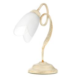 LUMETTO IN STILE CLASSICO IN METALLO AVORIO SPENNELLATO ORO ALTEZZA CM 33 CRISTALENSI LIGHT - Cristalensi Shop Online