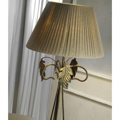 PIANTANA IN STILE CLASSICO IN METALLO MARRONE SPENNELLATO ORO ALTEZZA 160 CM CRISTALENSI LIGHT - Cristalensi Shop Online
