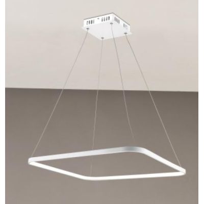 2331 SOSPENSIONE QUADRATA BIANCA A LED INTEGRATA DA 28W MODERNA AFFRALUX - Cristalensi Shop Online
