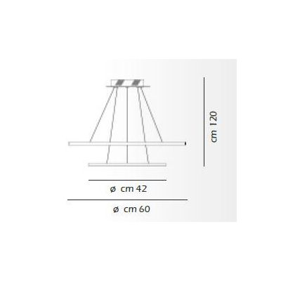 2307 SOSPENSIONE IN METALLO BIANCO E DIFFUSORI IN ACRILICO A LED DA 36W AFFRALUX - Cristalensi Shop Online