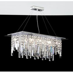 2194 SOSPENSIONE RETTANGOLARE PICCOLA CON CRISTALLI A LOSANGA DI AFFRALUX AFFRALUX - Cristalensi Shop Online 2