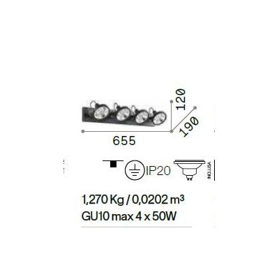 FARETTO DA SOFFITTO A 4 SPOT LED GU10 ORIENTABILI IN METALLO BIANCO O NERO CRISTALENSI - Cristalensi Shop Online