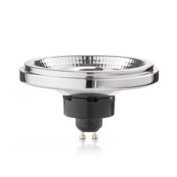 LAMPADINA GU10-AR111 LED 12W 960 LUMEN ANGOLO 23 GRADI LUCE 3000K DIFFUSORE IN ALLUMINIO CRISTALENSI - Cristalensi Shop Online
