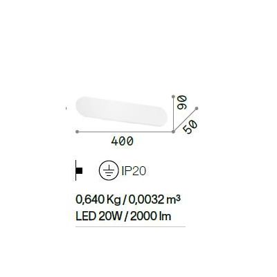 APPLIQUE MODERNA CON DESIGN OVALE 2 MISURE LED INTEGRATO ALLUMINIO BIANCO NERO O OTTONE SATINATO CRISTALENSI - Cristalensi Shop