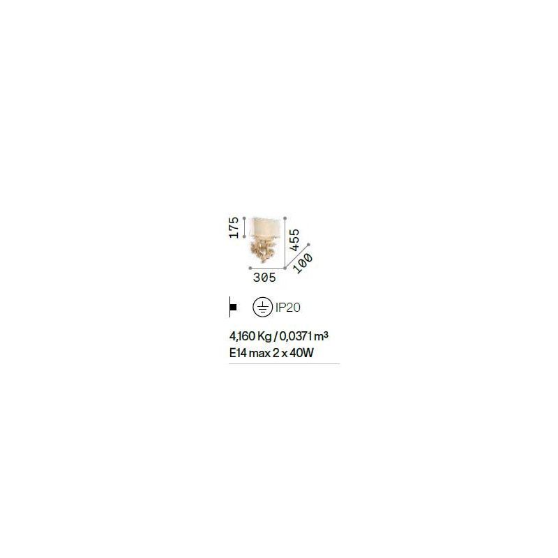 LAMPADA DA PARETE IN RESINA EFFETTO LEGNO CON PARALUME IN TESSUTO CANVAS CRISTALENSI - Cristalensi Shop Online