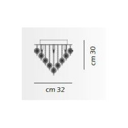 3150 APPLIQUE IN METALLO CROMATO E PENDAGLIERIA IN CRISTALLO DI AFFRALUX AFFRALUX - Cristalensi Shop Online 2