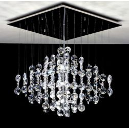3148 PLAFONIERA IN METALLO CROMATO E PENDAGLIERIA IN CRISTALLO DI AFFRALUX AFFRALUX - Cristalensi Shop Online 2