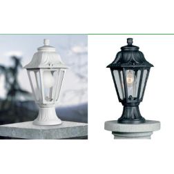 MIKROLOT ANNA PALETTO CON LANTERNA H38,5 IP55 IN RESINA BIANCA O NERA ECONOMICO DARK LIGHT - Cristalensi Shop Online