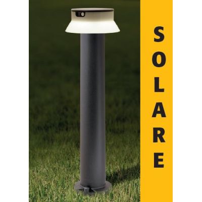 FELICE PALO NERO H73 CM IP55 AD ENERGIA SOLARE E CON SENSORE DI MOVIMENTO LED 2W DARK LIGHT - Cristalensi Shop Online