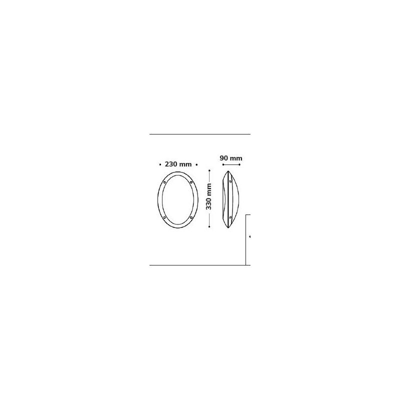 MADDI APPLIQUE DA ESTERNI IP66 OVALE BIANCA,GRIGIA O NERA MADE IN ITALY FUMAGALLI DARK LIGHT - Cristalensi Shop Online