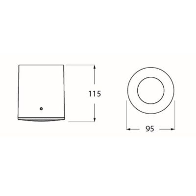 FRANCA PLAFONIERA DA ESTERNO CILINDRICA IP55 D9,5 CM FUMAGALLI MADE IN ITALY DARK LIGHT - Cristalensi Shop Online