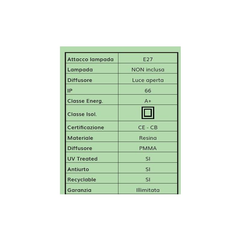 PINELA PALO IN RESINA IP66 DA ESTERNI 3 COLORI ALTEZZA CM 94 MADE IN ITALY FUMAGALLI DARK LIGHT - Cristalensi Shop Online