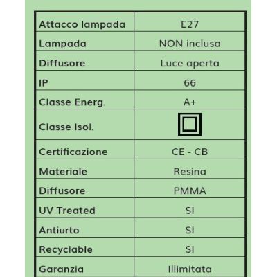 PINELA PALO IN RESINA IP66 DA ESTERNI 3 COLORI ALTEZZA CM 94 MADE IN ITALY FUMAGALLI DARK LIGHT - Cristalensi Shop Online