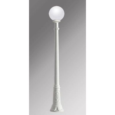ARTU G250 LAMPIONE CON DIFFUSORE GLOBO D25CM IN RESINA BIANCA ALTEZZA 170 CM IP55 DARK LIGHT - Cristalensi Shop Online