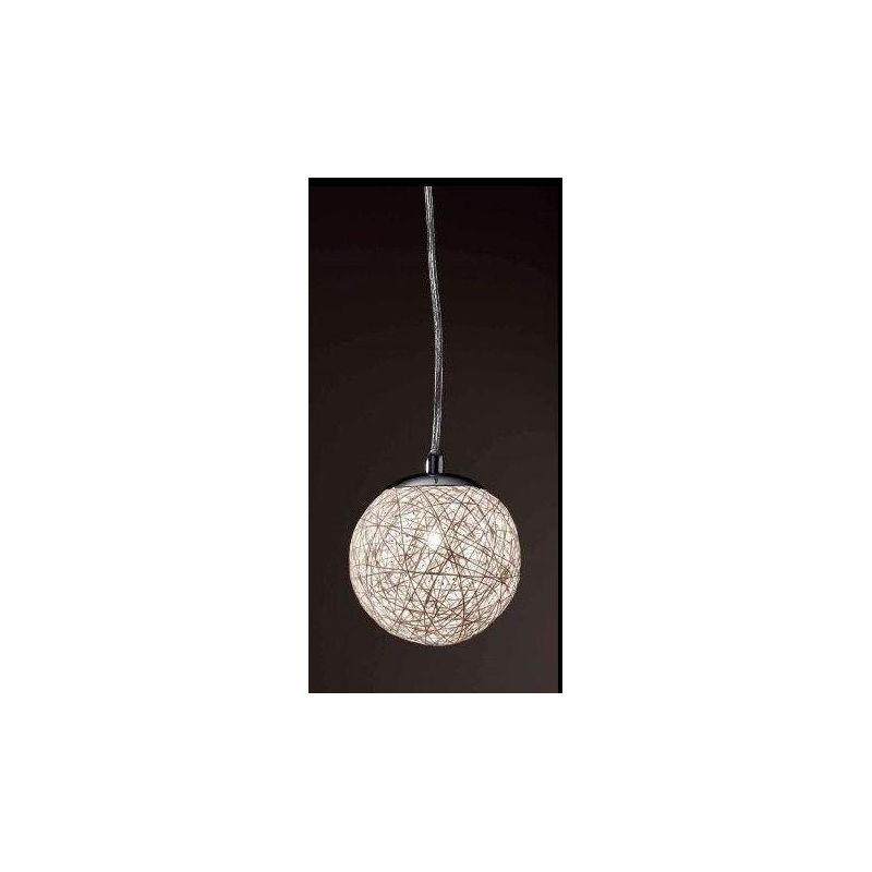 NIDO PICCOLO SOSPENSIONE IN CORDA BIANCA INCOLLATA DIAMETRO 13 CM Illuminando - Cristalensi Shop Online