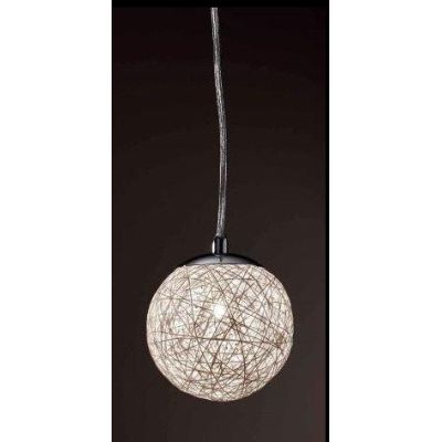 NIDO PICCOLO SOSPENSIONE IN CORDA BIANCA INCOLLATA DIAMETRO 13 CM Illuminando - Cristalensi Shop Online