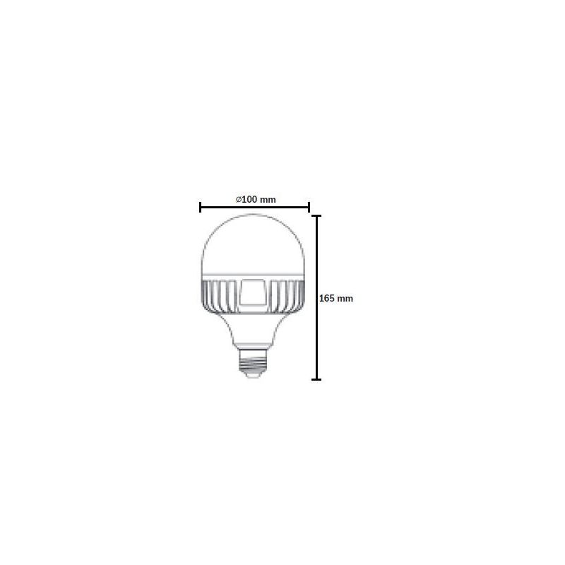 LAMPADA LED E27 DIAMETRO 10CM 30W 3300 LUMEN LUCE 3000K O 4000K HIGH POWER DARK LIGHT - Cristalensi Shop Online