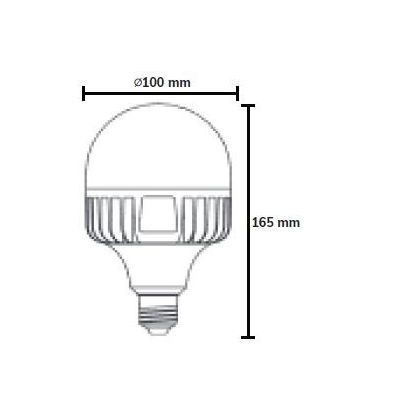 LAMPADA LED E27 DIAMETRO 10CM 30W 3300 LUMEN LUCE 3000K O 4000K HIGH POWER DARK LIGHT - Cristalensi Shop Online