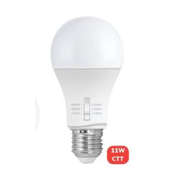 LAMPADINA LED CCT E27 DIAMETRO 6CM LED 11W LUCE 2700,4000,6500K A SCELTA DARK LIGHT - Cristalensi Shop Online