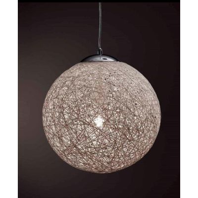 NIDO GRANDE SOSPENSIONE IN CORDA BIANCA INCOLLATA DIAMETRO 35 CM ECONOMICA Illuminando - Cristalensi Shop Online
