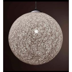 NIDO XL SOSPENSIONE IN CORDA BIANCA INCOLLATA DIAMETRO 50 CM DI ILLUMINANDO Illuminando - Cristalensi Shop Online