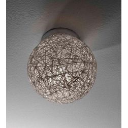 NIDO PLAFONIERA PICCOLA IN CORDA BIANCA DIAMETRO 13 CM DI ILLUMINANDO Illuminando - Cristalensi Shop Online