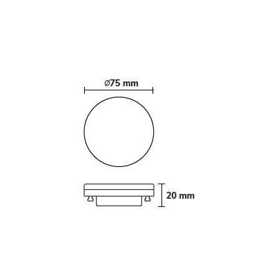 LAMPADINA LED CCT GX53 DIAMETRO 7,5CM LED 3W LUCE 3000K,4000K,6500K A SCELTA DARK LIGHT - Cristalensi Shop Online