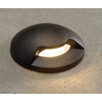 ALDO 1L FARETTO DA INCASSO ROTONDO IP67 IN RESINA GRIGIA,NERA O BIANCA LED 1,7W DA ESTERNO DARK LIGHT - Cristalensi Shop Online