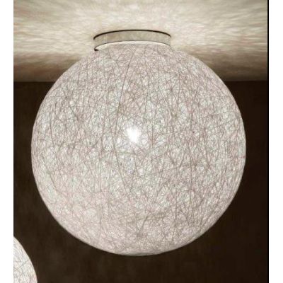 NIDO XL PLAFONIERA IN CORDA BIANCA INCOLLATA DIAMETRO 50 CM DI ILLUMINANDO Illuminando - Cristalensi Shop Online