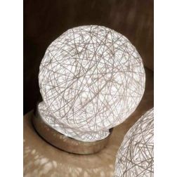 NIDO PICCOLO ABAT-JOUR IN CORDA BIANCA DIAMETRO 13 CM. DI ILLUMINANDO Illuminando - Cristalensi Shop Online