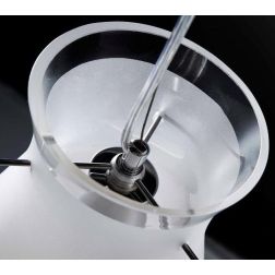 BILLY GRANDE DIAMETRO 30 CM SOSPENSIONE IN VETRO SOFFIATO SABBIATO ESTERNO Illuminando - Cristalensi Shop Online 2