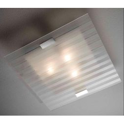 LINEAR GRANDE PLAFONIERA IN VETRO SERIGRAFATO 50X50 CM 3XE27 DI ILLUMINANDO Illuminando - Cristalensi Shop Online 2