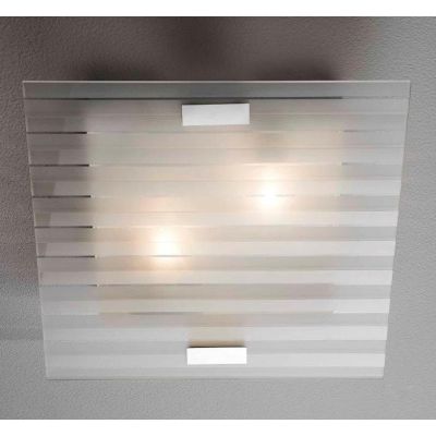 LINEAR MEDIA PLAFONIERA IN VETRO SERIGRAFATO 40X40 CM ECONOMICA Illuminando - Cristalensi Shop Online