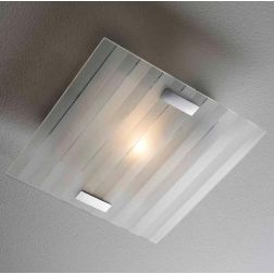 LINEAR PICCOLA PLAFONIERA IN VETRO SERIGRAFATO 30X30 CM ECONOMICA Illuminando - Cristalensi Shop Online 2