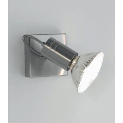 ZEUS 1 FARETTO IN METALLO NIKEL, NERO O BIANCO ATTACCO E27 DIREZIONABILE LAMPADINA ESCLUSA Illuminando - Cristalensi Shop Online