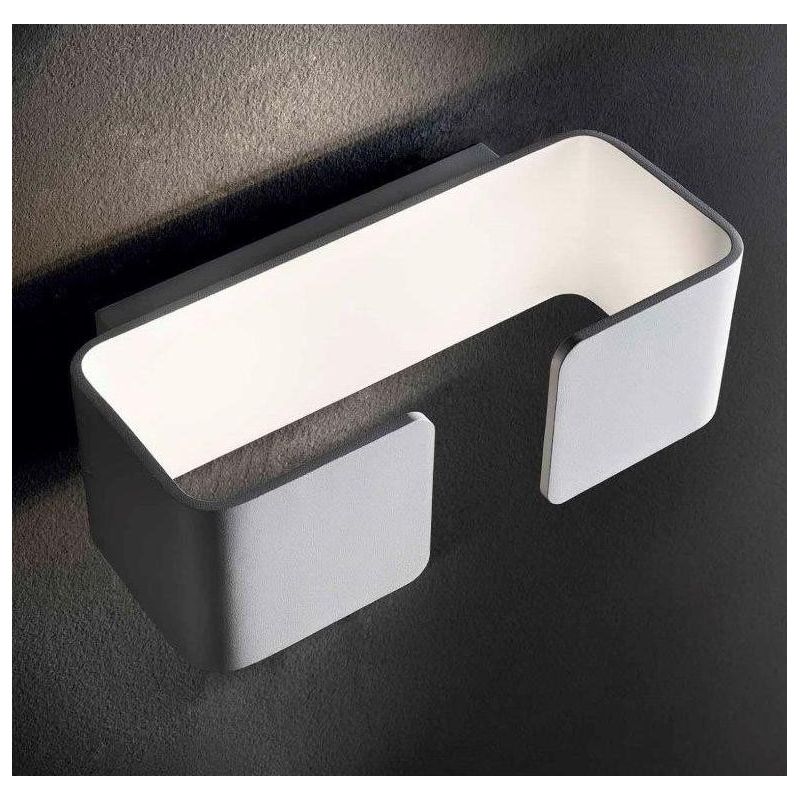 SIPARIO PICCOLO APPLIQUE METALLO BIANCO CON LED INTEGRATO DA 6W DI ILLUMINANDO Illuminando - Cristalensi Shop Online