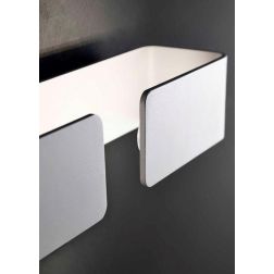 SIPARIO PICCOLO APPLIQUE METALLO BIANCO CON LED INTEGRATO DA 6W DI ILLUMINANDO Illuminando - Cristalensi Shop Online 2