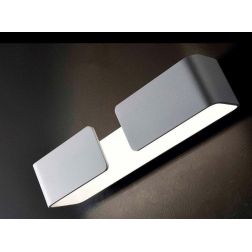 SIPARIO GRANDE APPLIQUE METALLO BIANCO CON LED INTEGRATO DA 12W Illuminando - Cristalensi Shop Online