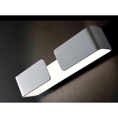 SIPARIO GRANDE APPLIQUE METALLO BIANCO CON LED INTEGRATO DA 12W Illuminando - Cristalensi Shop Online