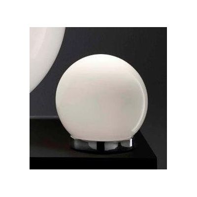 SFERA PICCOLA ABAT-JOUR IN VETRO BIANCO LUCIDO MONTATURA CROMO D.15 Illuminando - Cristalensi Shop Online